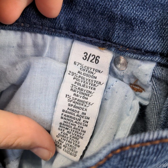 Regeneration by Celebrity Pink Women's Jeans Blue 3/26 Distressed Skinny Denim - Picture 10 of 12